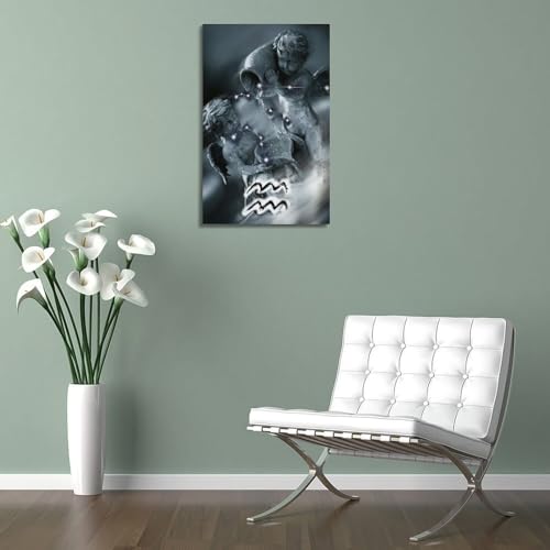 Impression Verseau toile constellations grand format art moderne pour mur