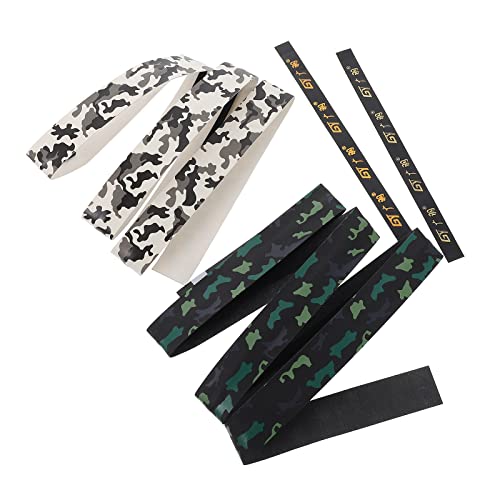 LUOZZY 2 peças elásticas para vara de pesca, faixa antideslizante, badminton, raquete, aderência, fa