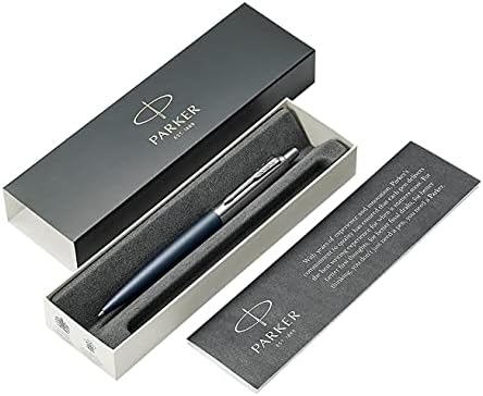 Parker Jotter XL Premium Stainless Steel Ballpoint Pen - Primrose Matte Blue - Black Ink - Gift Boxed
