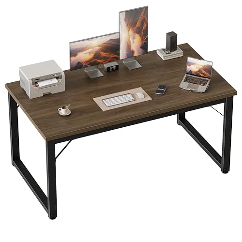 Image of Mericonia 48 Inch Computer Desk, 1 inch Thick Small Office Table, Walnut