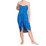 BESTE QUALITÄT Der weiche Sarong aus hochwertigem Viskose-Stoff wurde mit deutschen Textilfarben gefärbt & ist komplett blickdicht, mit Zusatz-Naht am Saum. Farbecht & waschmaschinengeeignet.