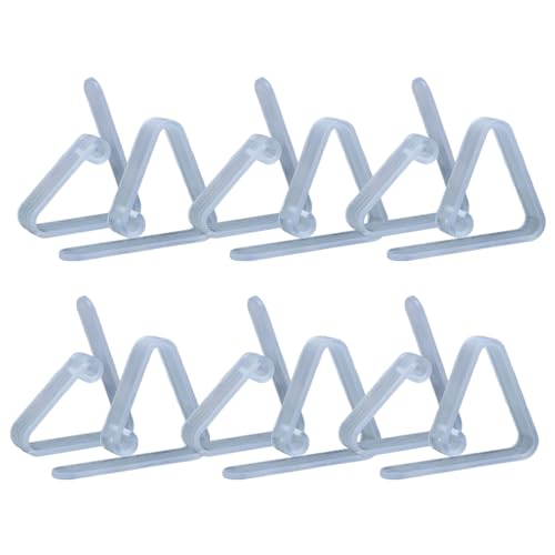 Xyntor Clips de Mantel Transparente | 12 Paquetes de plástico Mantenimiento y Soporte para Mantel de plástico | A Prueba de Viento para picnics/barbacoas al Aire Libre/Fiestas | Se