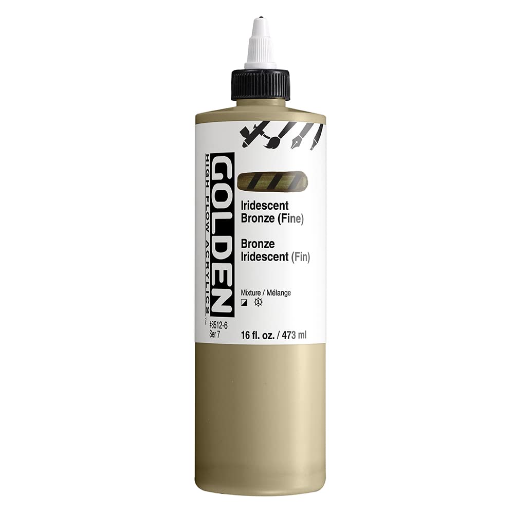 Golden : High Flow : Acrylic Paint : 473ml (16oz): Iridescent Bronze (Fine) : S7