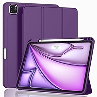 ZryXal New IPad Air 13 Inch Case M3 2025/M2 2024 With Pencil Holder, Trifold Stand Smart Case With Soft TPU Back,Auto Wake/Sleep(Light Gray - View #14