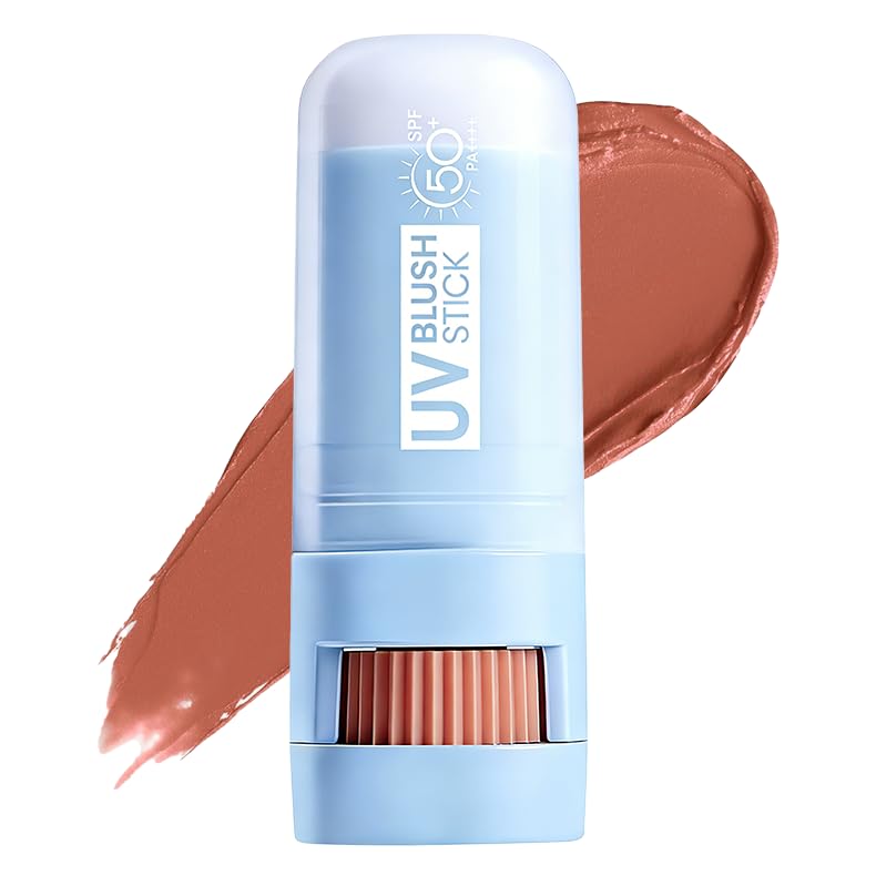 Multi-Use Blush Stick for Cheeks Lips Eyes, Hydrating Cream Color Balm 01