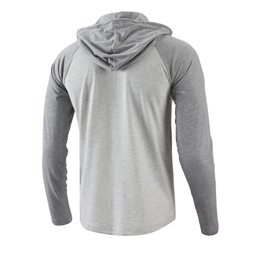 Mens Hoodies Shirt Casual Athletic Workout Fashion Hooded Lightweight Jersey Sweatshirt Long Sleeve with Drawstring2