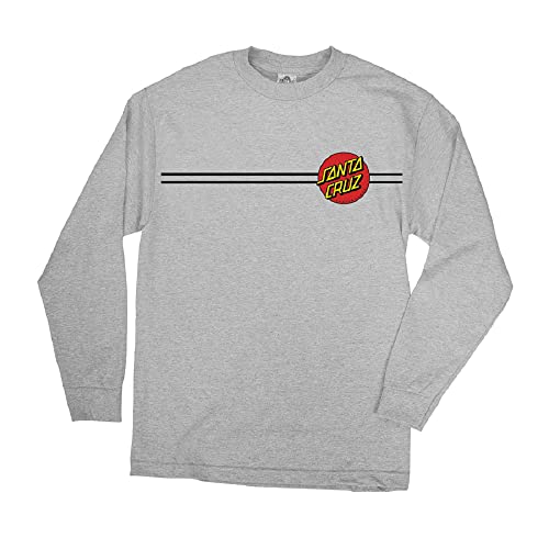 NHS Santa Cruz Classic Men's Long Sleeve T-Shirts, Athletic Heather, Large