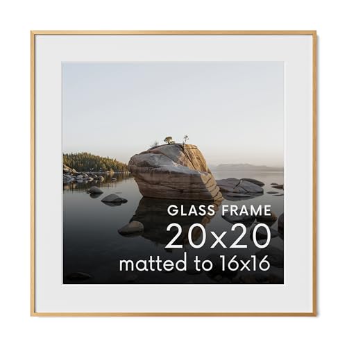 Haus and Hues 20x20 Brass Metal Frame with Glass