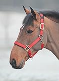 Shires Topaz Nylon Halter with BREAEKAWAY (Red, Full)