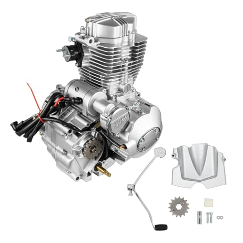 LIAPDG 200CC/250CC ATV Engine,5-Speed 4 Stroke Motorcycles Engine14Hp Single Cylinder Air Cooling Engine Motor 7500Rpm Cdi Ignition System Crankshaft Diameter 2Cm/0.78Inch Size 12.4 x 12 x 16.92Inch