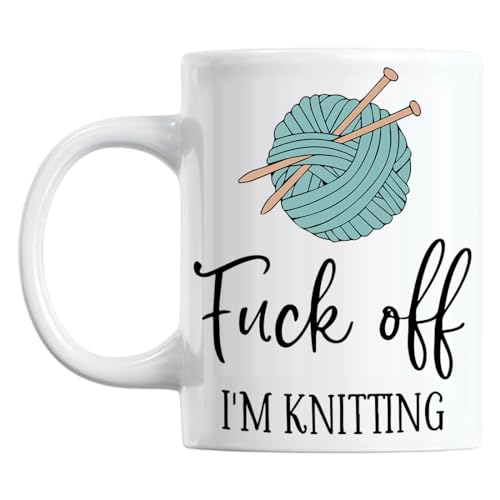 Coffee Mug, F*ck Off I'm Knitting, Funny Coffee Mug, Gift For Knitters, Knitting Mug, Mug For Knitters, Birthday Gift, Christmas Gift