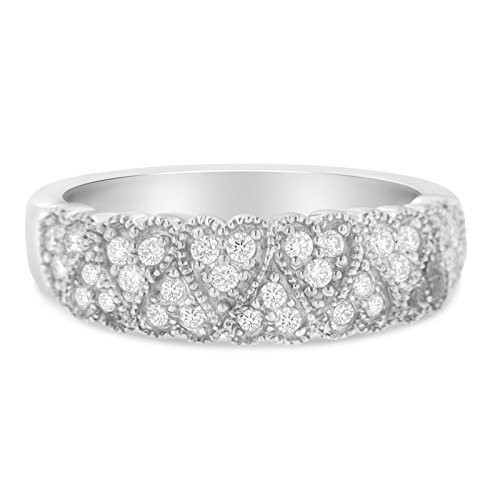 Original Classics 18K White Gold Round Diamond Band Ring (0.3 Cttw, G-H Color, VS1-VS2 Clarity) - Size 7