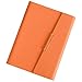 CAIZHE Refillable Hardcover Journal Notebook PU Leather Loose Leaf Notebook, Inner Pocket / 6 Ring/Cream Paper / 80 Sheets / 5.5×8.25inch (Orange)