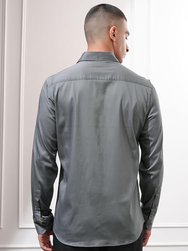 Image of Highlander Men's Slim Fit Formal Shirt | Solid Formal Shirt for Men | Comfortable Fabric | Stylish Design for Everyday Use & Office Wear