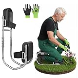 Orifesio Kniebank für Gartenarbeit mit Sitzfunktion, Kniekomfort für Gartenarbeit, Einstellbar Tragbarer Kniesitz Beinschiene, 160–195 cm Körpergröße, Knieschutz im Garten, BAU & Handwerk