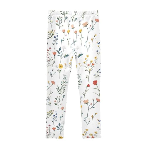 ZZKKO Girls Leggings Bohemian Flowers Toddler Girls Clothes Leggings for Girl Toddler Girl Trousers2