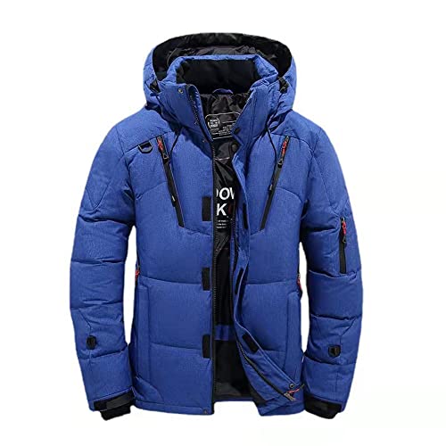 Veste d'hiver homme chaude coupe-vent extérieur bleu marine en taille L