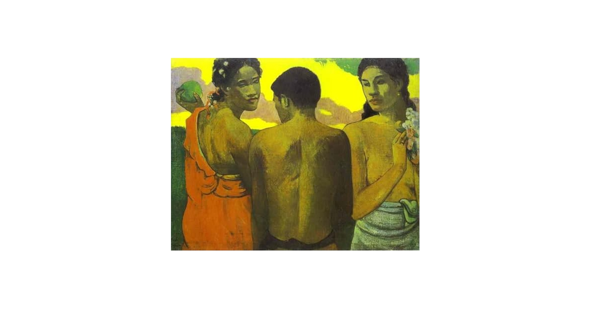 ポール・ゴーギャン、【捧げ物】、希少な画集画より、新品高級額・額装付 絵画 世界の名画シリーズ 額縁付 ポール・ゴーギャン 「タヒチの