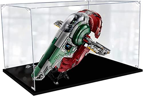 NBMNN Caja de Exhibición Acrílico para 75060 Slave One Construction Toy,Caja de Exhibición Transparente a Prueba de Polvo (Modelo de Juguete No Incluido) 3MM Transparent Cover