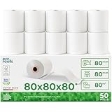 ECO ROOLLS® Thermorollen 80mm x 80mm x 12mm [Für alle üblichen Kassensysteme]...