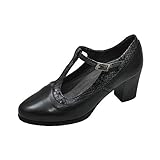  PITILLOS 6363 Zapato T Piel Tacon Alto Mujer Negro 39