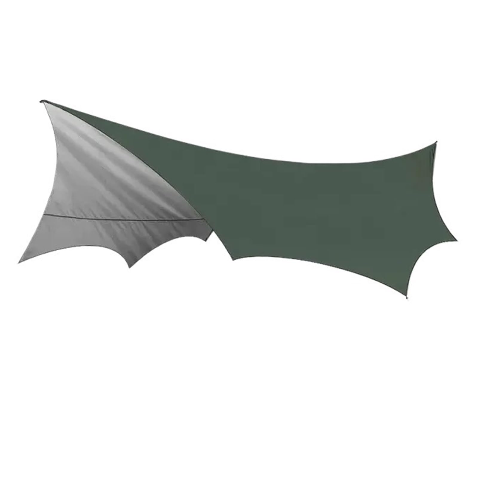 Tent tarp 5.1x5.1m Large Camping Tarp Waterproof Octagon Butterfly Outdoor Sun Shelter Awning Tent Shade Sunshade Beach Tourist Canopy(Green)