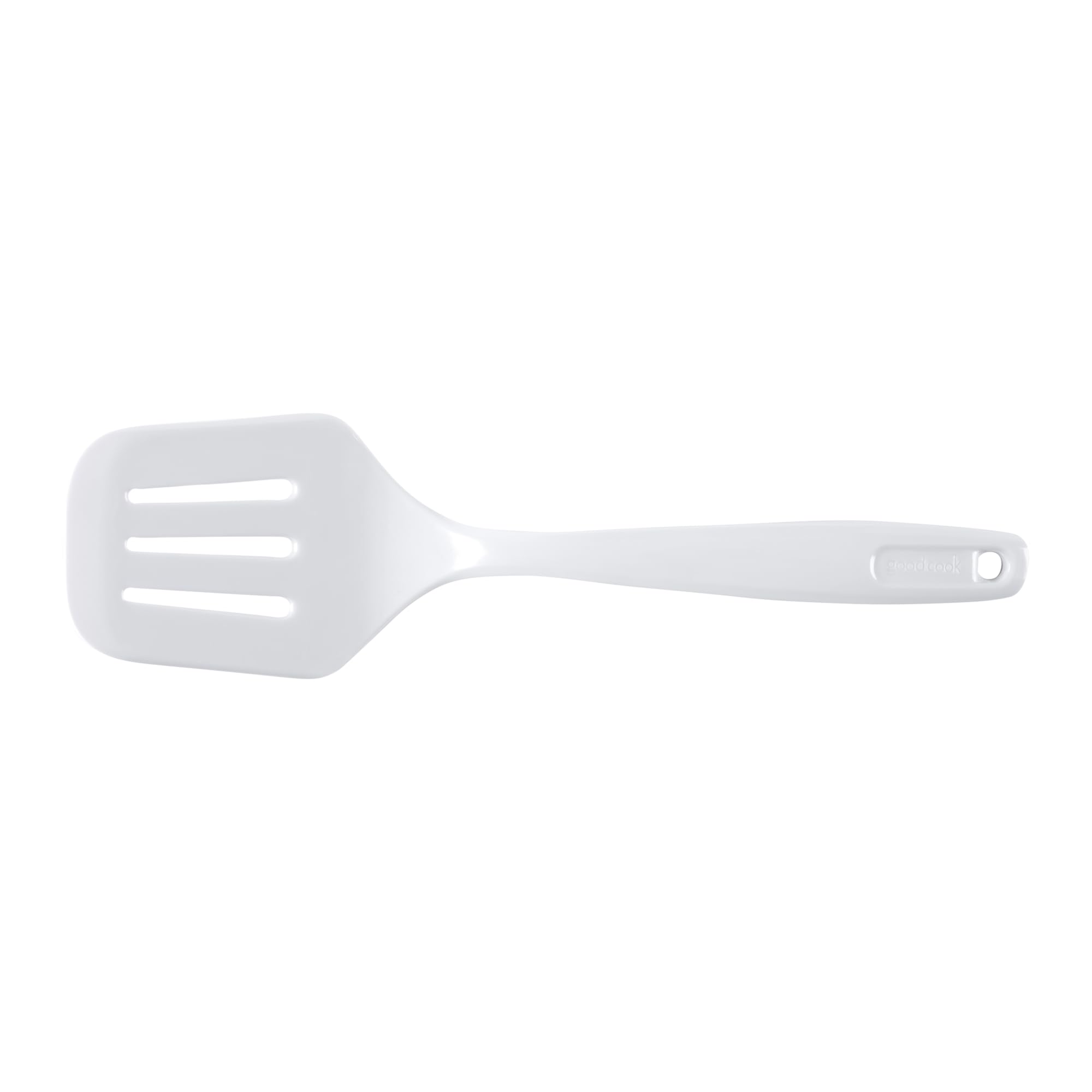 Good Cook Klassischer Pfannenwender mit Schlitzen, Melamin, 30,5 cm, Weiß