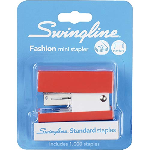 Swingline Mini grampeador moderno, 12 folhas, vermelho (S7087873)