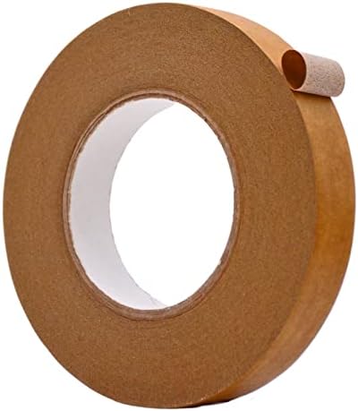 WOD PFKT7 Kraft Paper Flatback Carton Sealing Tape - 1 inch x 60 yds. - for Packaging, Moving, Shipping, or Storage Boxes