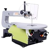FRITHJILL 16-Inch Variable Speed Scroll Saw with Tilting Table - Precision Woodworking Tool for Intricate Cuts, Green
