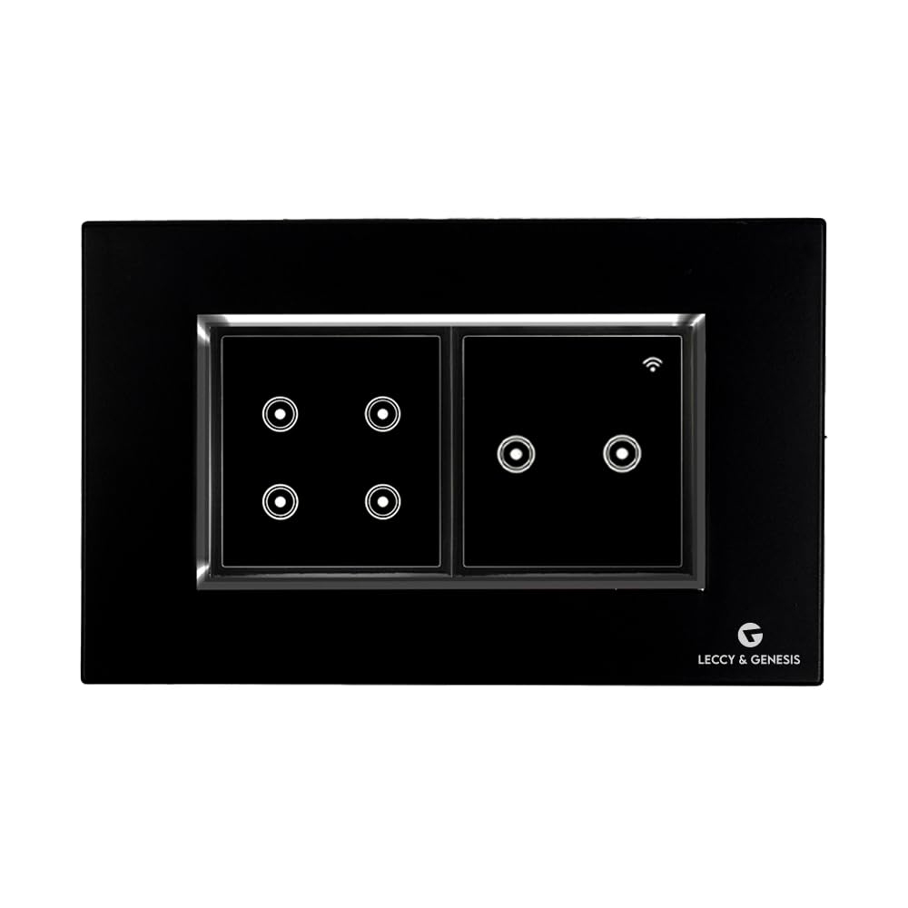 L&G 4 Modular Smart Switch Board | 6 Smart Switch Control | WiFi Smart Switch, Smart Switch Panel (Size: 4M - 146 x 90 x45mm)-image-11