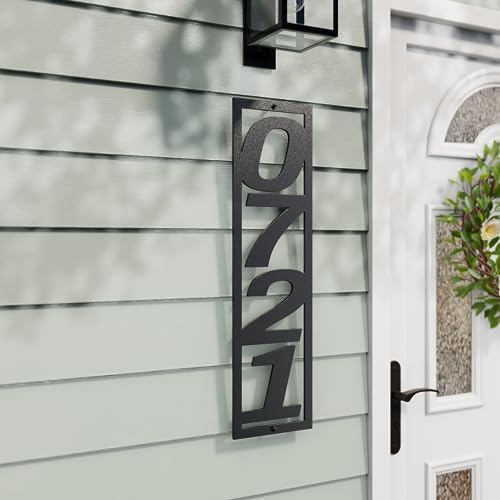 House Numbers for Outside Modern, Personalized Metal Address Number for House, Custom Vertical or Horizontal Address Plaque with Floating Screw Kit, Weatherproof 911 Visibility Large Sign