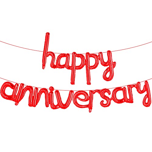 KatchOn Red Anniversary Balloons 16 Inch