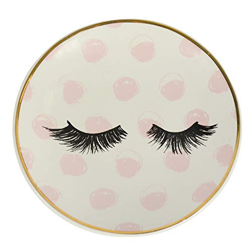 Candlelight Eyelash Soap Dish Jabonera, Rosa/Blanco, 12 cm