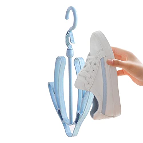 woyufen Drehbare Schuhregale zum Aufhängen - Balkon-Wäscheständer Schuhe Kleiderbügel Wäscheständer,Kleiderhalter Sandalen Haken Outdoor Winddichter Kleiderhalter – Bild 8