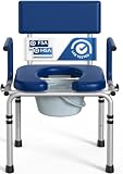 HolyHeal M73 Drop Arm Bedside Commodes for Seniors, Potty...