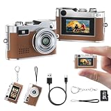 Mini Keychain Camera, 1080P Retro Digital Camera, Tiny Vantage Camcorder with 16GB SD Card...