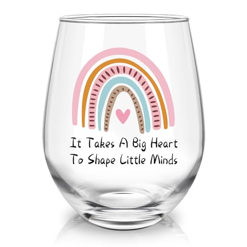 Joymaking Wine Glass Teacher Gift for Women - Leaving, Graduation, Appreciation, Thank You Present - 17oz