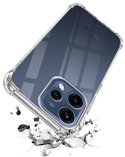 Image of Jkobi Shockproof Crystal-Clear Back Cover for Oppo Reno15 5G | Oppo Reno 15 5G (Anti Yellow Case | Drop & Camera Protection | Hard Polycarbonate)