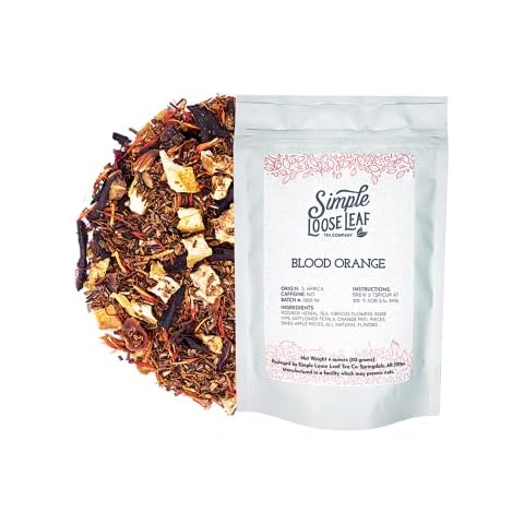 Simple Loose Leaf Blood Orange Herbal Tea - Caffeine-Free, Organic Loose Leaf Herbal Tea | Light & Earthy Citrus Flavor | All-Natural, Hand Packaged in USA, 4 oz Cover