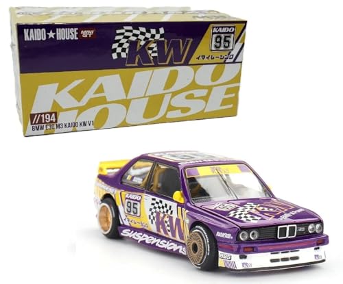 1:64 Diecast Model Car Compatible with BMW M3 Kaido KW V1 Purple Limited Edition by Kaido House x Mini GT KHMG194