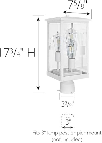 Vista 177 de Design House 502211 Base de pilar de linterna exteriores, color negra
