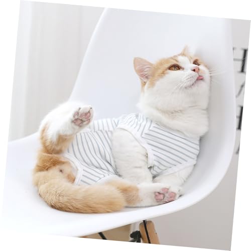 Traje protector para gatos Milisten ropa de recuperación postoperatoria gris m 7