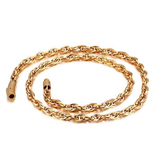 Collar de cadena de acero inoxidable, cadenas para hombre, unisex, elegante, dorado, negro, día de San Valentín, regalos para amigas y mujeres, Ennegrecimiento, 670x6mm