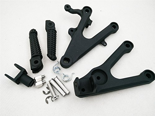 Httmt Mt390-035-Bk Black Front Rider Foot Rest Pegs Brackets Compatible With 2003-2010 R6 #TOP19