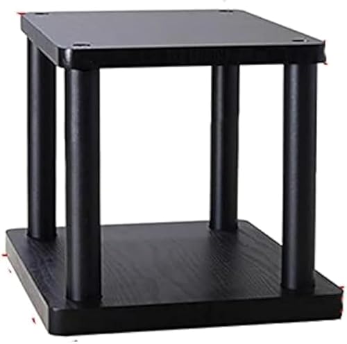 Rutexc 黒の無垢材スピーカー台・スタンド 音響用オーディオサポート 滑り止め・高安定性・強耐荷重 簡単インストール