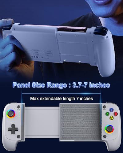 BRHE Gaming Phone Controllers for iPhone Android IOS, Mobile Phone Gaming Controller for iPhone Play Xbox, PlayStation, Call of Duty, Fortnite, Roblox, Genshin Impact,Grey BRHE Gaming Phone Controllers for iPhone Android IOS, Mobile Phone Gaming Controller for iPhone Play Xbox, PlayStation, Call of Duty, Fortnite, Roblox, Genshin Impact,Grey