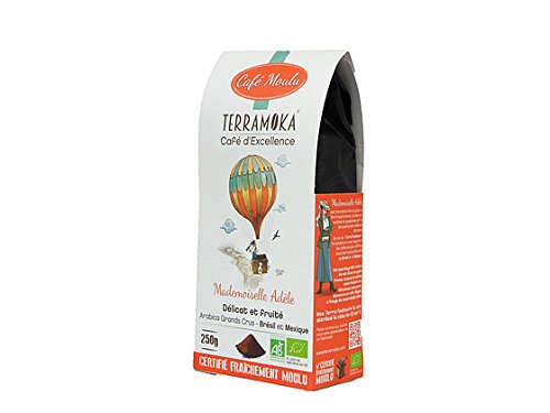 Café bio moulu 100pourcent Arabica Brésil et Méxique - Adèle - Terramoka