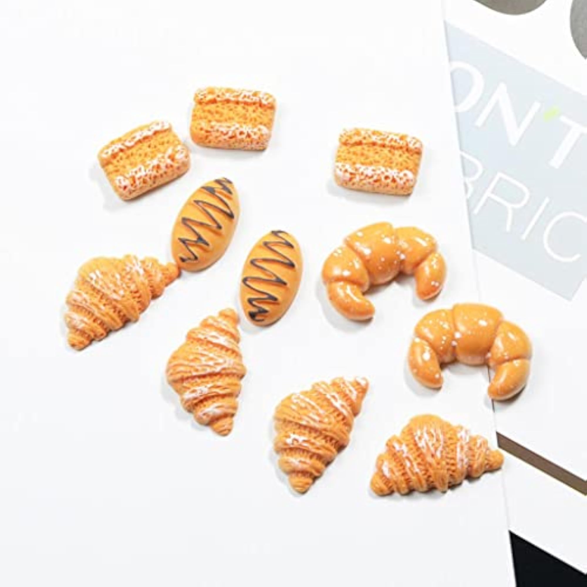 DIY Squishy Slow Rising Cream Scented Simulation Bread Phone Decor, 40 Pcs