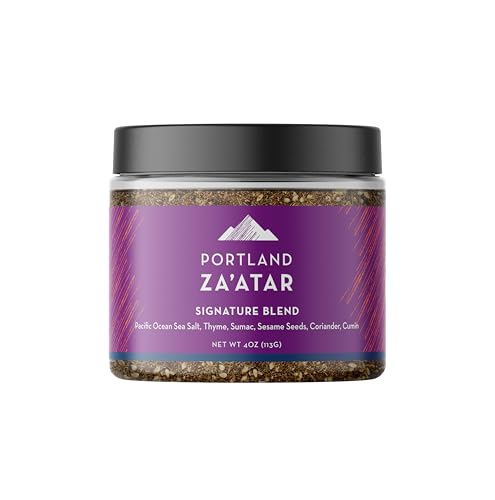 Portland Salt Co. Za’atar Spice Blend w/Sea Salt – Signature All-Purpose, Middle Eastern Seasoning & Rub - Non-GMO, 4 Oz (Pack of 1)